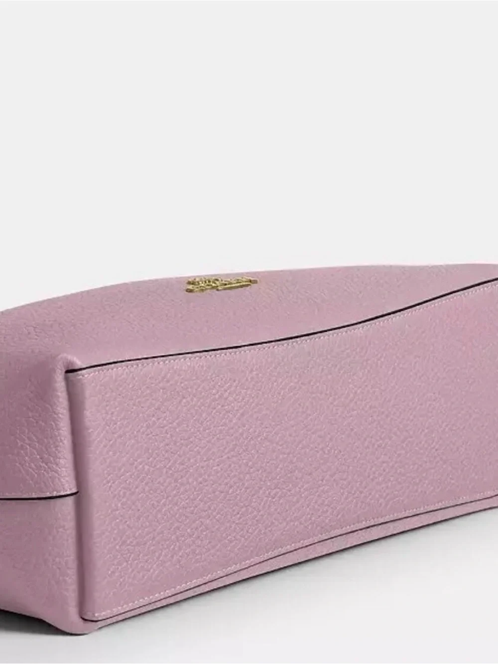 Coach Pebbled Leather Crossbody pink carnation